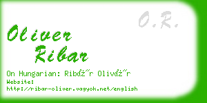 oliver ribar business card